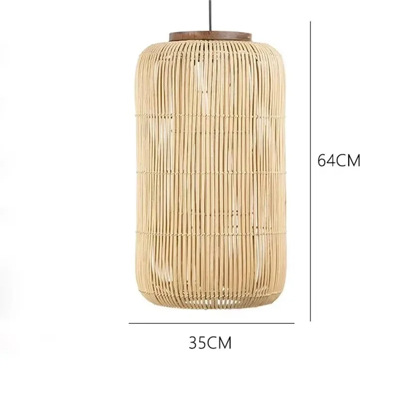 Rattan Chandelier – Wabi-Sabi Japanese for Dining Room, Living Room, Foyer | Delphine Dome by Evenlyr