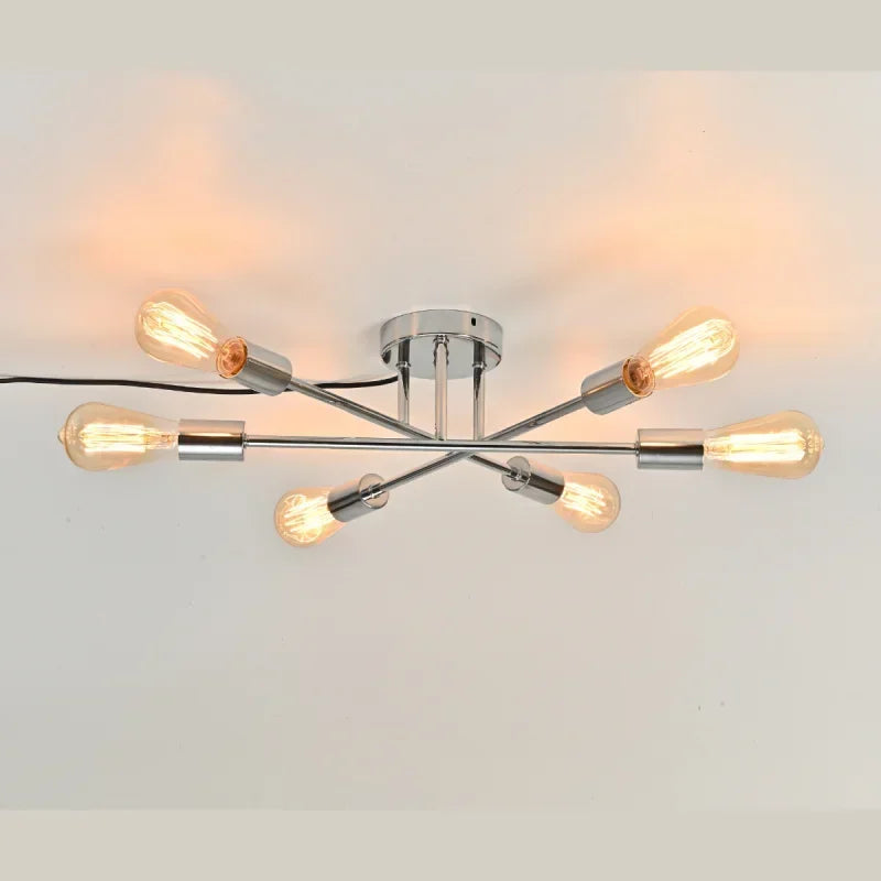 Belluno 6-Light Modern Chandelier for Living Room – Flush Mount – detail view 2