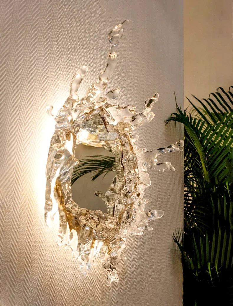 Glass Wall Sconce – Modern for Bathroom, Hallway & Entryway, Living Room | Isola Halo by Evenlyr