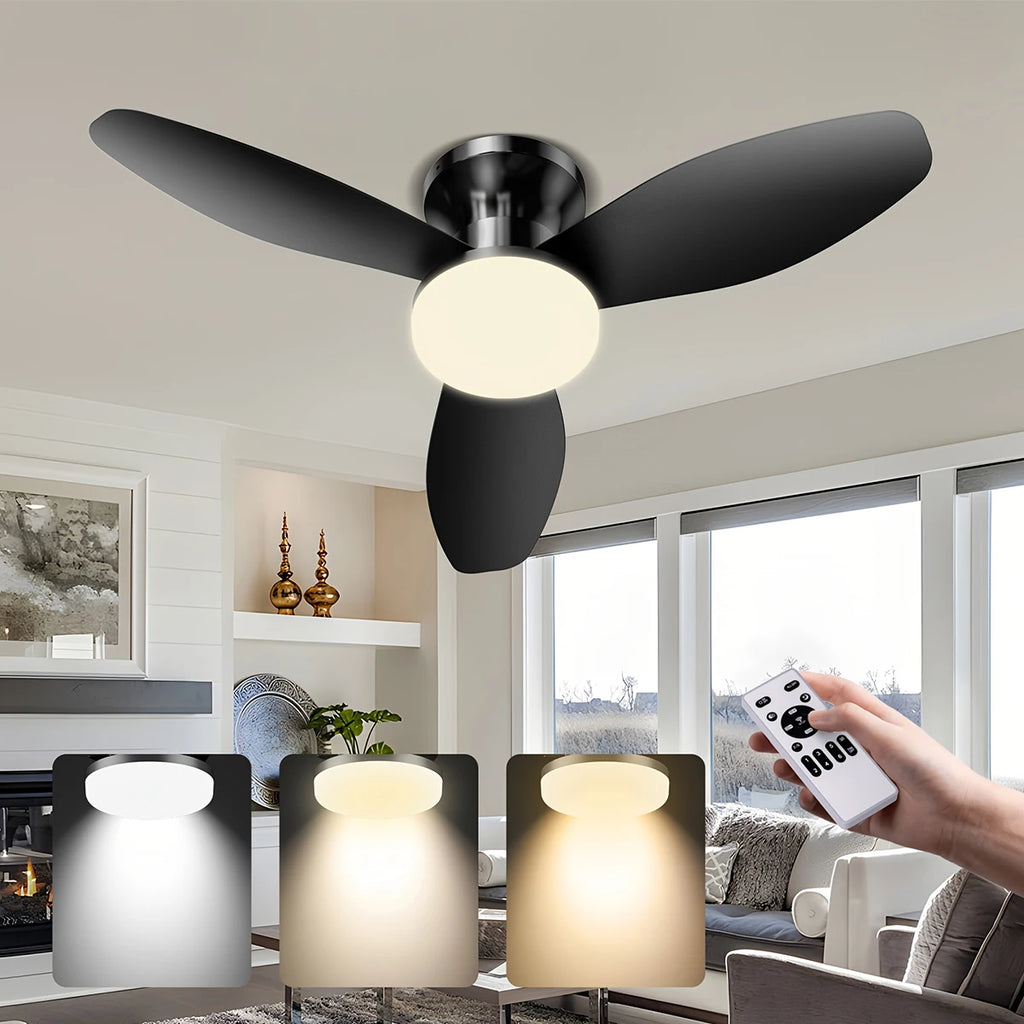 Doria Reversible Motor Ceiling Fan with Light for Bedroom & Living Room – Remote Control