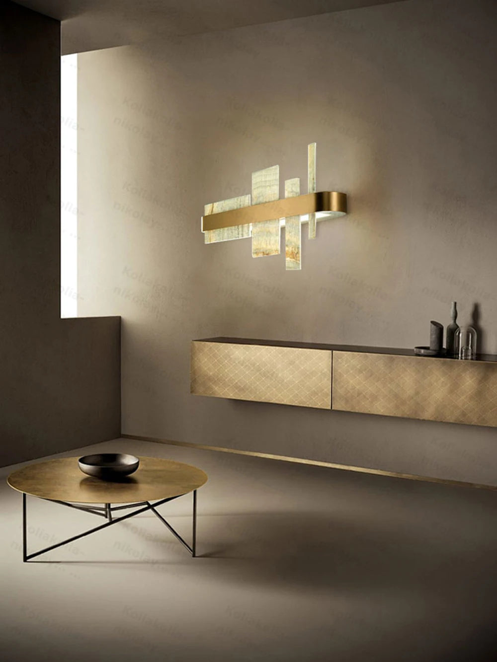 Orlena Dimmable Alabaster Linear Chandelier – detail view 6