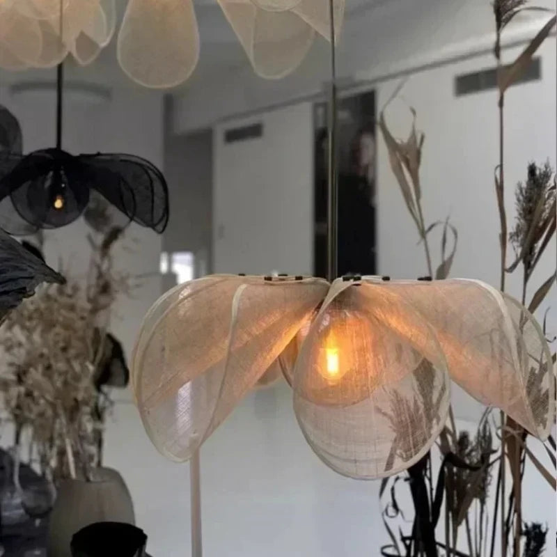 Fabric Chandelier – Wabi-Sabi Minimalist LED for Hotel & Hospitality, Restaurant & Café | Celia Orbit by Evenlyr