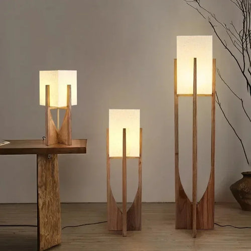 Arden Arc Bamboo and Wood Floor Lamp – Nordic – product detail 2