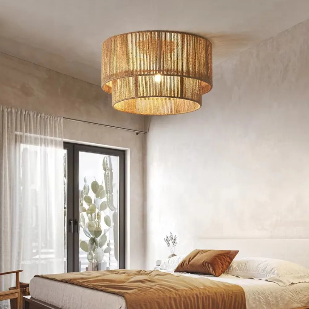 Ilaria Modern Rattan Chandelier for Dining Room