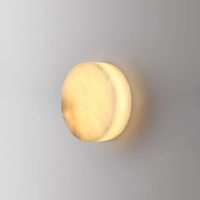 Elowen Halo Marble Wall Sconce – Designer Minimalist Marble Wall Sconces for Dining Room