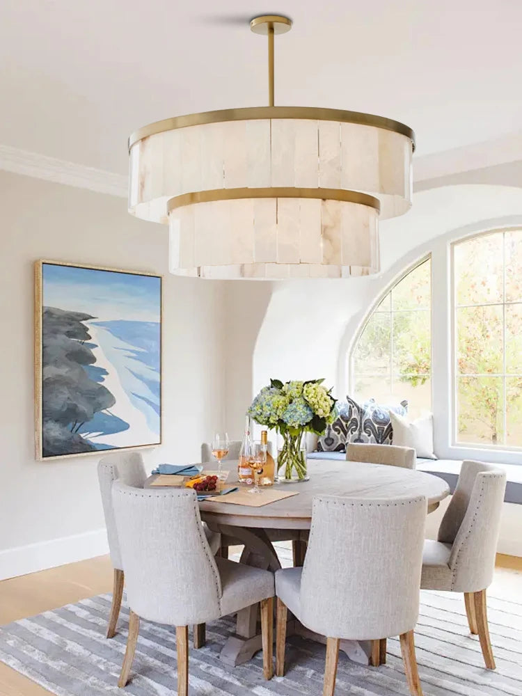 Ysola Halo Alabaster Chandelier – product view 4
