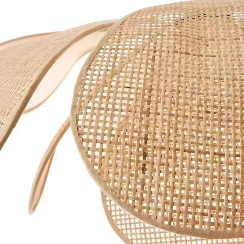 Liora Petal-Shaped Rattan Pendant Light for Tea Room – 3-Color