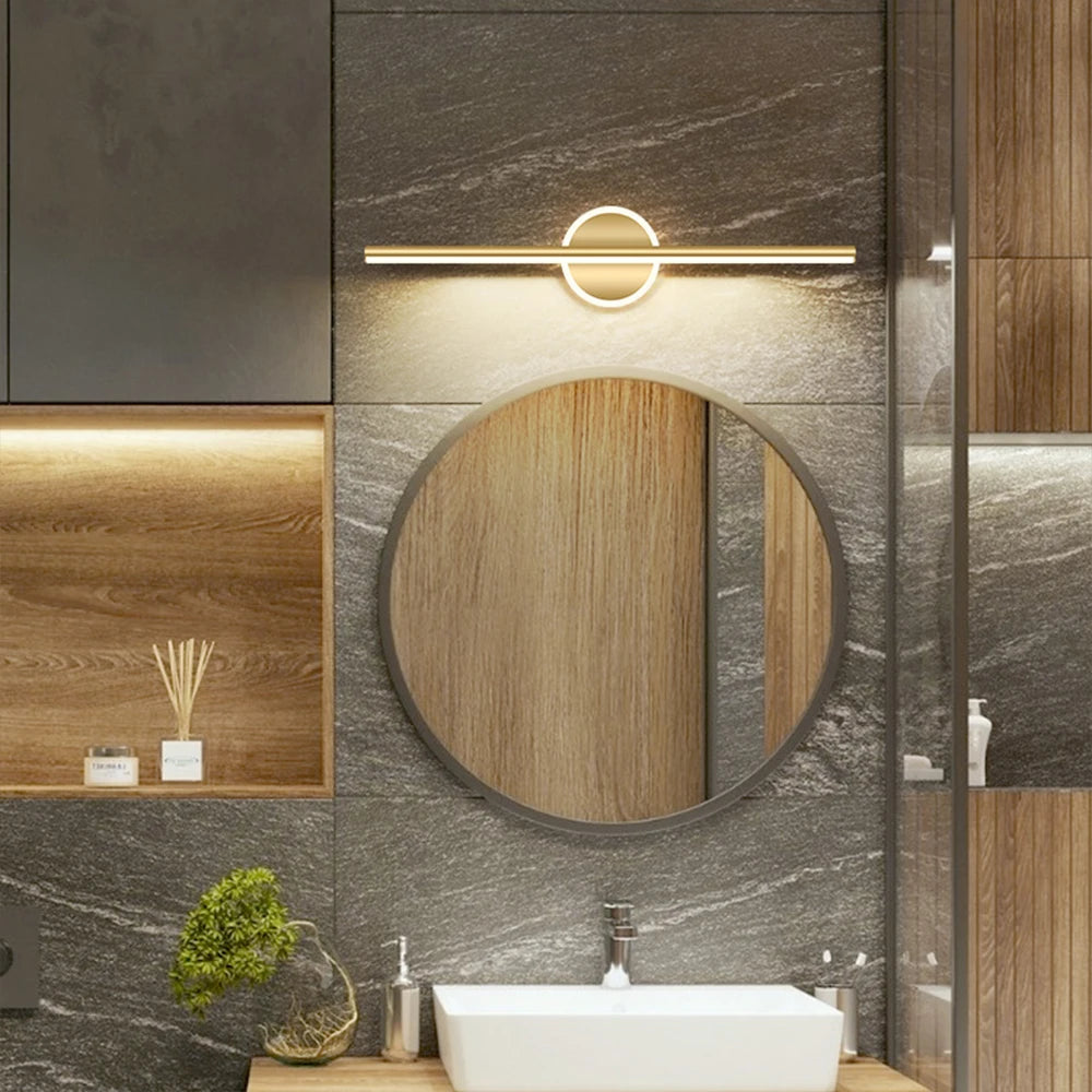 Metal Vanity & Mirror Light – Modern Minimalist for Bathroom, Dressing Area, Hotel Bathroom | Zaria Beam by Evenlyr