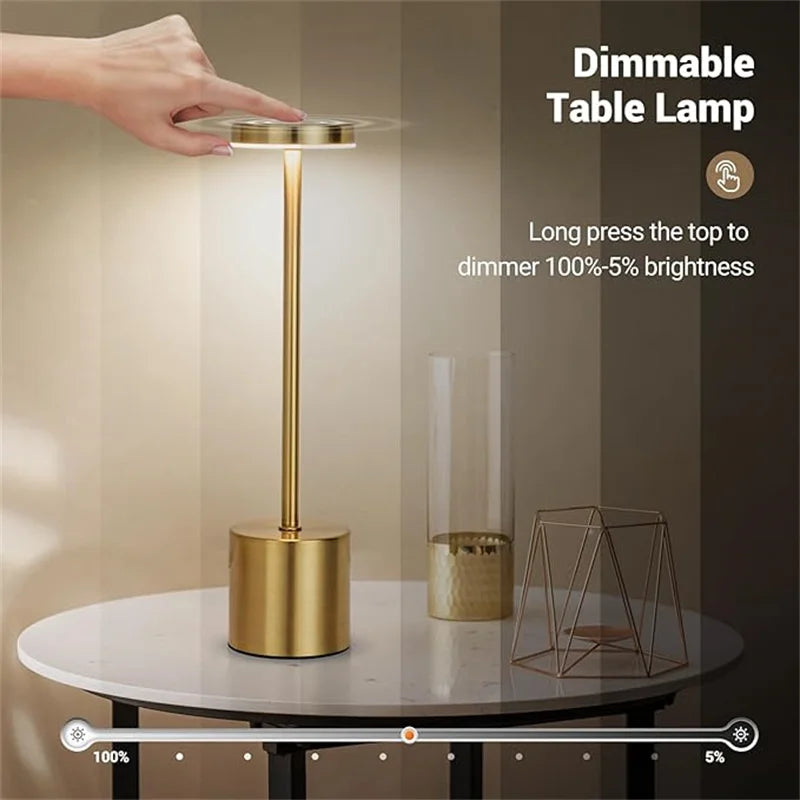 Vita Crescent Aluminum Table Lamp – Rechargeable – product detail 3
