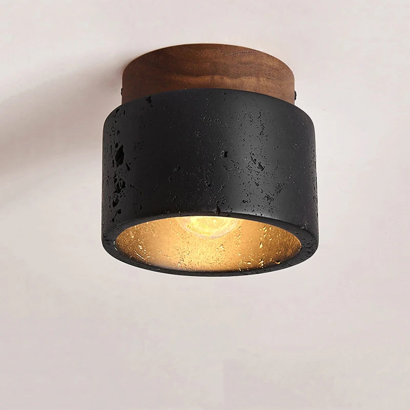European Classic Ceiling Spotlight – Travertine & Wood for Living Room, Trade Projects | Thalia Crest by Evenlyr