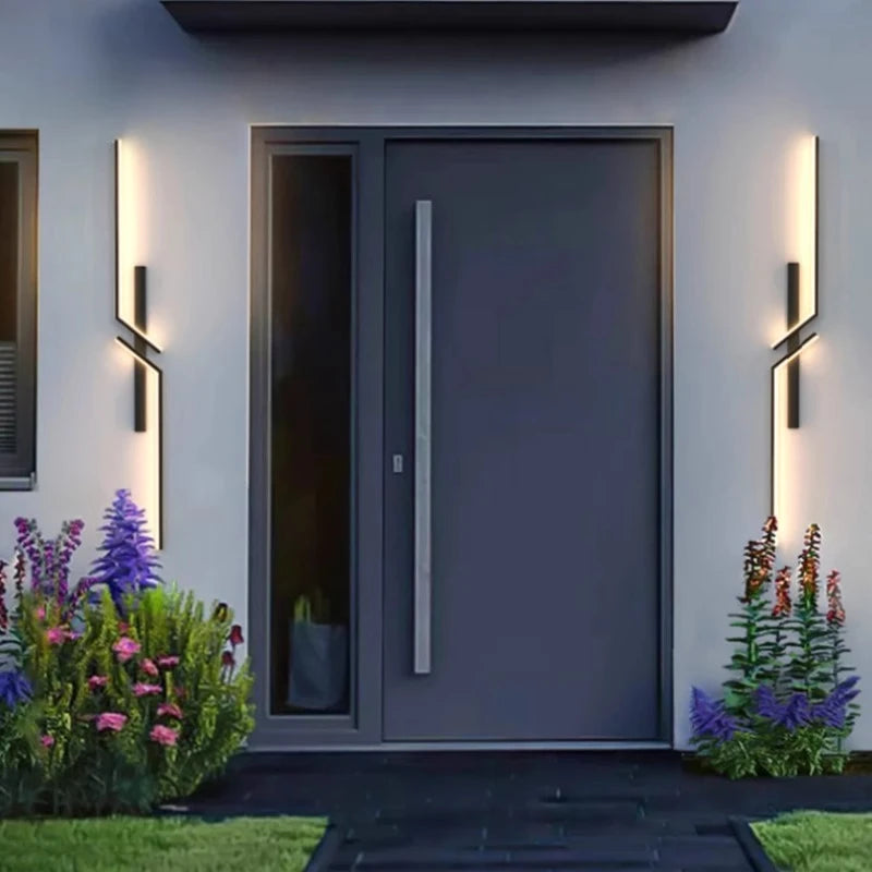 Neroli Minimalist Linear Outdoor Wall Light for Villa Exterior – IP65 – detail view 5