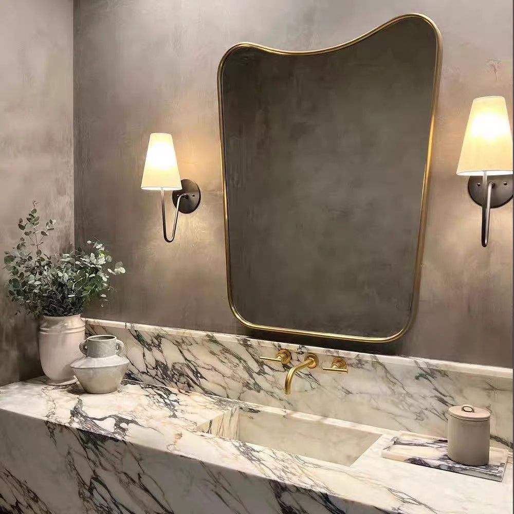 Thalia Veil Brass Wall Sconce – product view 3