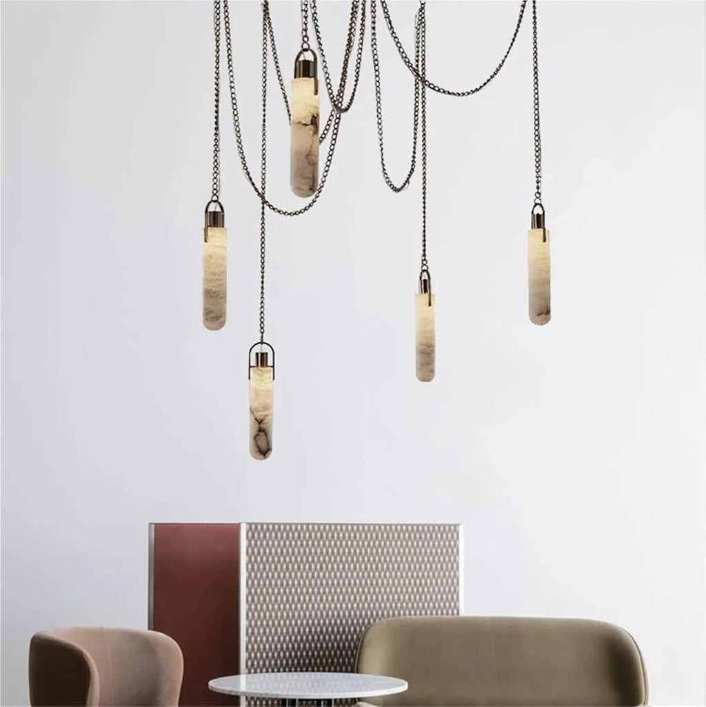 Tivoli Brass Modern Chandelier for Dining Room – detail view 3