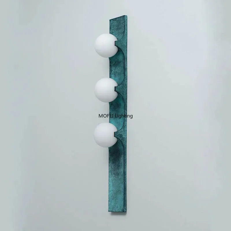 Glass Linear Wall Sconce – Wabi-Sabi Vintage Linear for Hallway & Entryway | Isola Line by Evenlyr