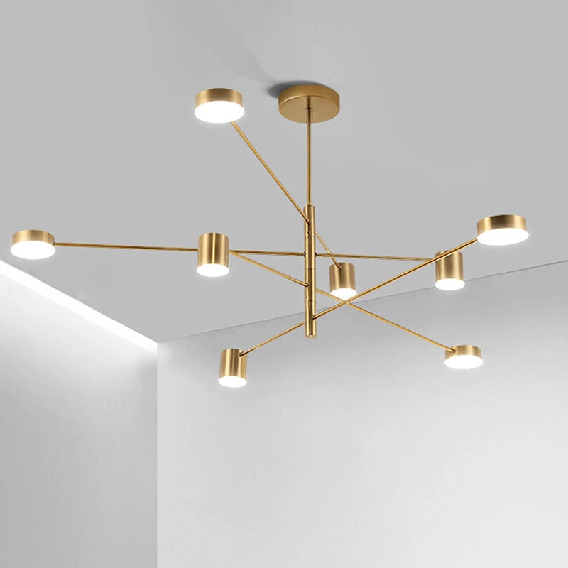 Metal Chandelier – Modern LED for Bedroom & Bedside, Living Room, Restaurant & Café | Alora Line by Evenlyr
