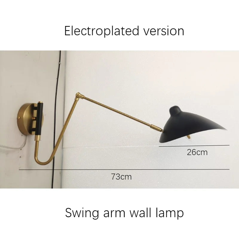 Metal Adjustable Swing-Arm Wall Sconce – Vintage Adjustable for Bedroom & Bedside, Restaurant & Café | Aveline Arc by Evenlyr