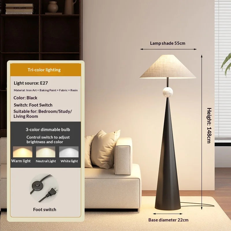 Cielo Flare Fabric Floor Lamp – Dimmable – product detail 17