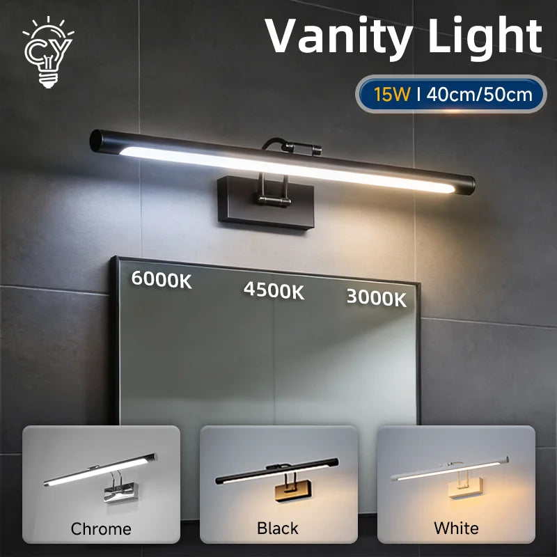 Aurelia 15W IP65 Bathroom Mirror Light – 40/50cm