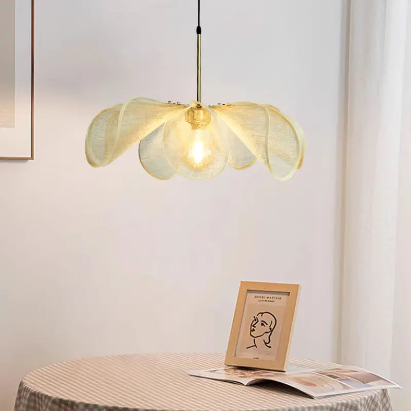 Fabric Chandelier – Wabi-Sabi Minimalist LED for Hotel & Hospitality, Restaurant & Café | Celia Orbit by Evenlyr