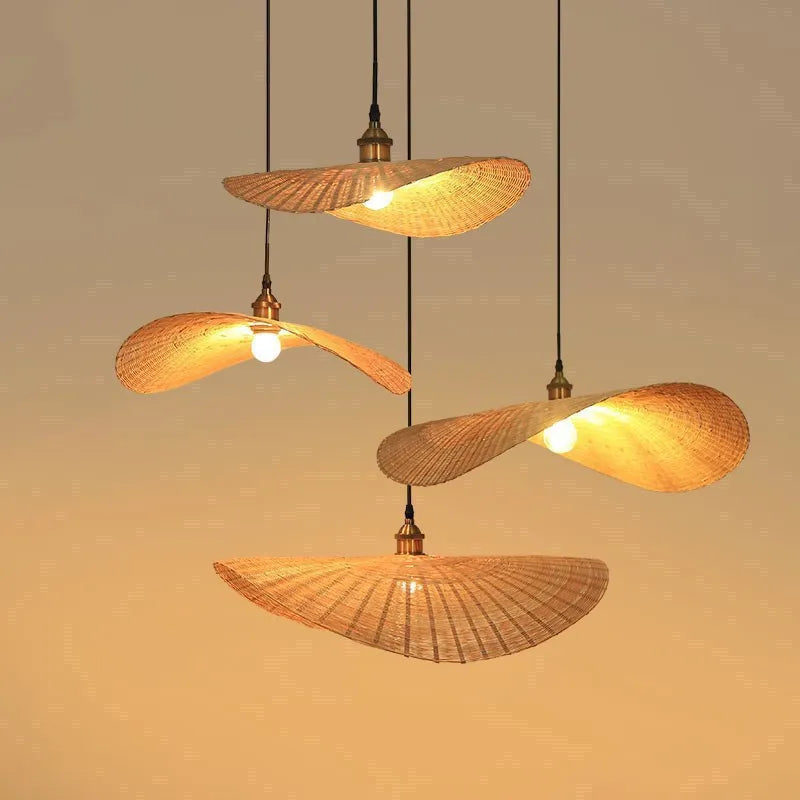 Tivoli Round Rattan Chandelier for Dining Room – Bamboo