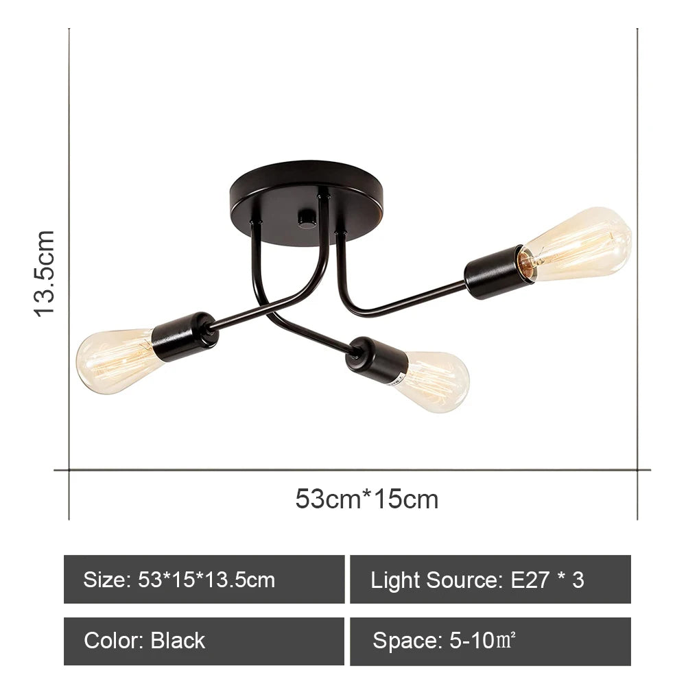 Quintara Flush Mount Modern Chandelier for Dining Room – Vintage