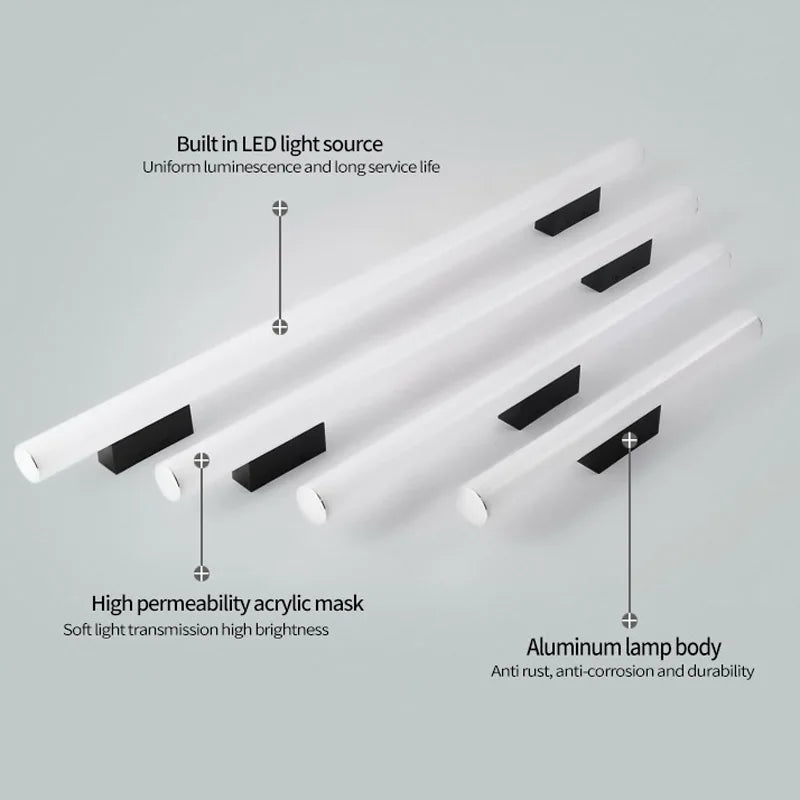 Metal Linear LED Bathroom Vanity & Mirror Light – Modern LED Linear for Bathroom | Elara Contour by Evenlyr