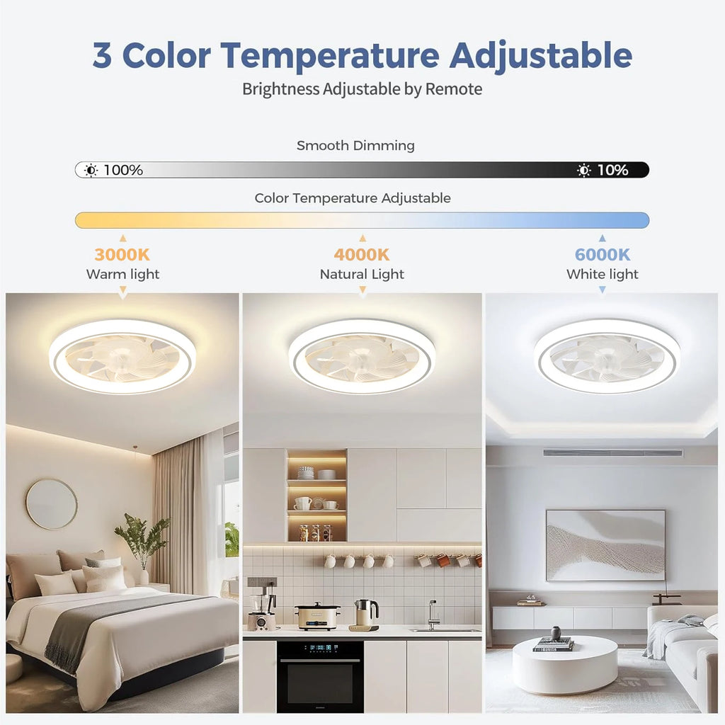Neroli 6-Speed Dimmable Ceiling Fan Light – Remote Control – detail view 2