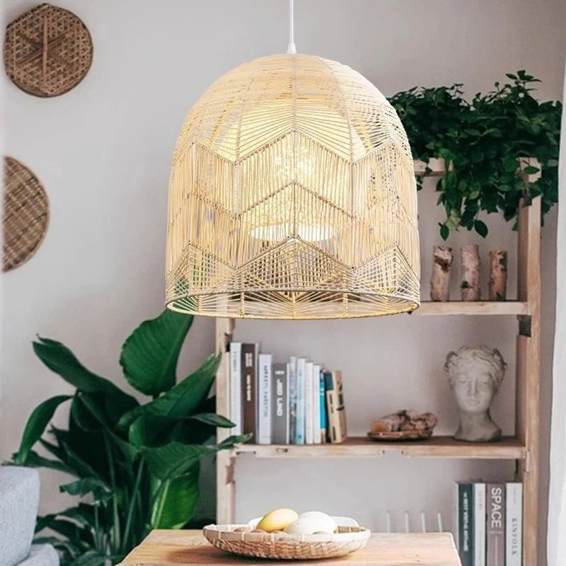Orlena Modern Rattan Pendant Light for Bedroom