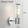 Crystal & Glass Cylinder Wall Sconce – Modern for Bathroom, Bedroom & Bedside, Hotel & Hospitality | Aurelle Frame by Evenlyr