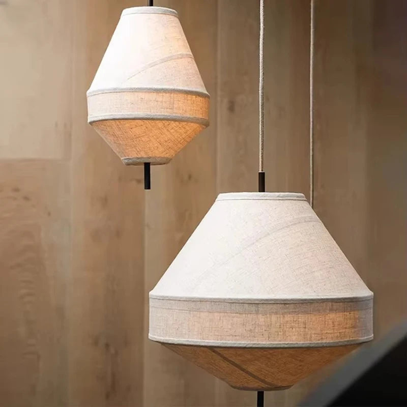 Fabric Chandelier – Wabi-Sabi Japanese for Bedroom & Bedside, Living Room, Restaurant & Café | Elowen Orbit by Evenlyr