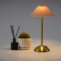 Fabric Table Lamp – Modern Minimalist Cordless Rechargeable for Bedside, Desk & Office, Restaurant Table | Giselle Column by Evenlyr