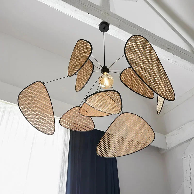 Juniper Nordic Rattan Chandelier for Living Room