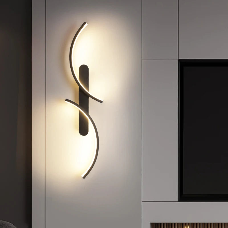 Eira Cascade Aluminum Wall Sconce – Minimalist – product detail 3