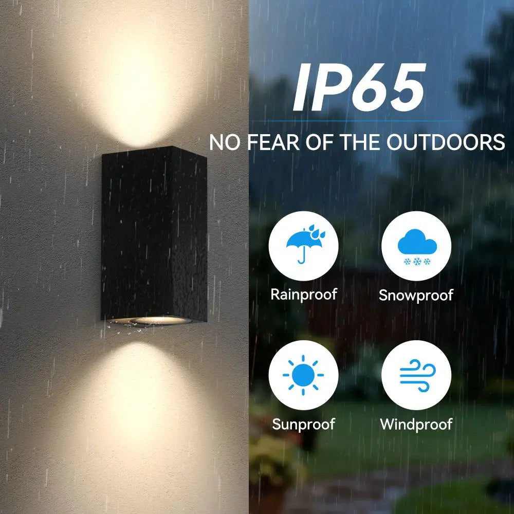 Belluno GU10 Up-and-Down Outdoor Wall Light for Patio – IP65