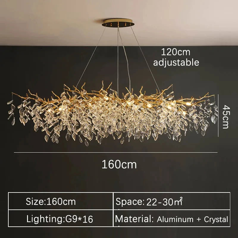 Iris Fold Crystal Chandelier – Art Deco – product detail 16