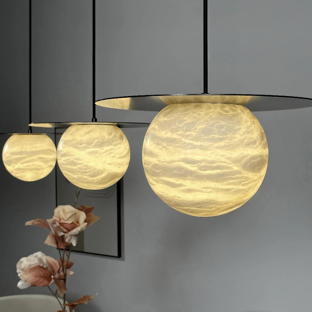 Ulric Halo Alabaster Table Lamp – Modern Alabaster Table Lamps for Restaurant