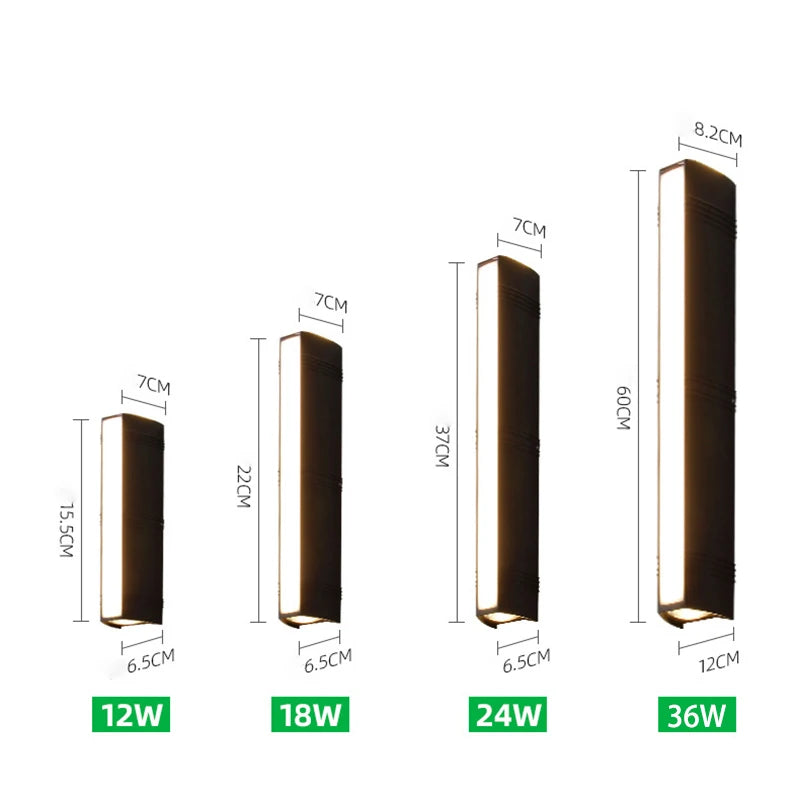 Quintara Aluminum Linear Outdoor Wall Light for Exterior Wall – IP65 – detail view 5
