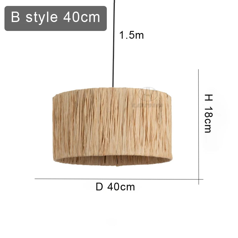 Rattan Pendant Light – Wabi-Sabi Japanese for Restaurant, Bedroom, Hotel | Thalia Orbit by Evenlyr