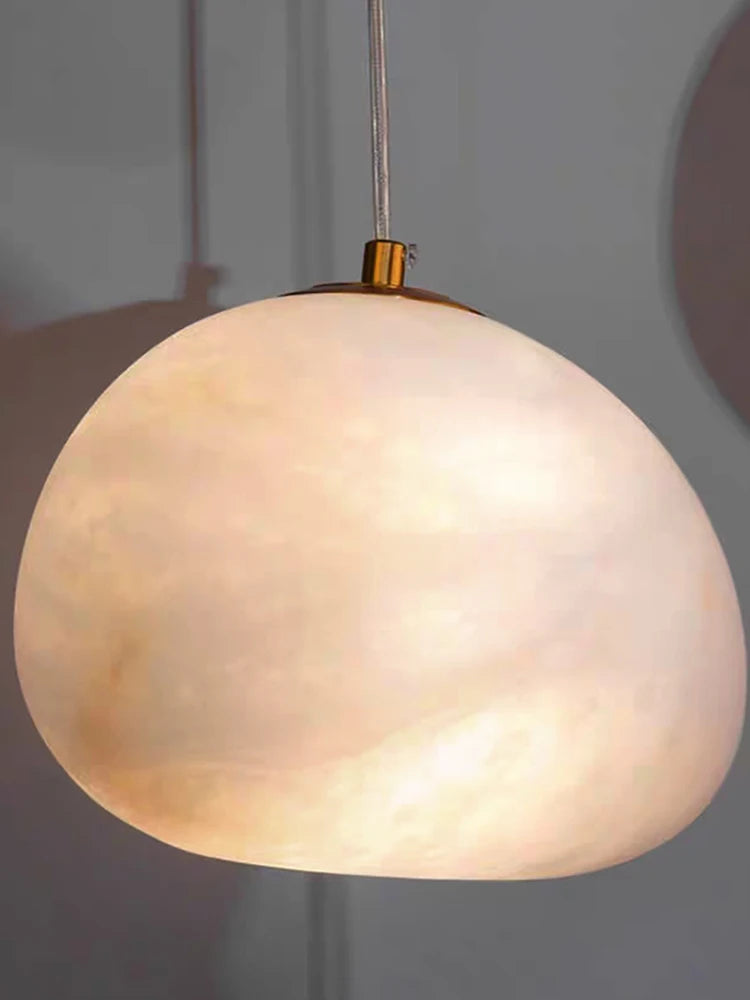 Quilla Halo Dimmable Alabaster Pendant Light – product view 5