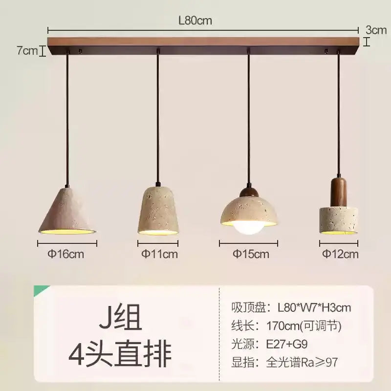 Zorin Veil Travertine Pendant Light – product view 14