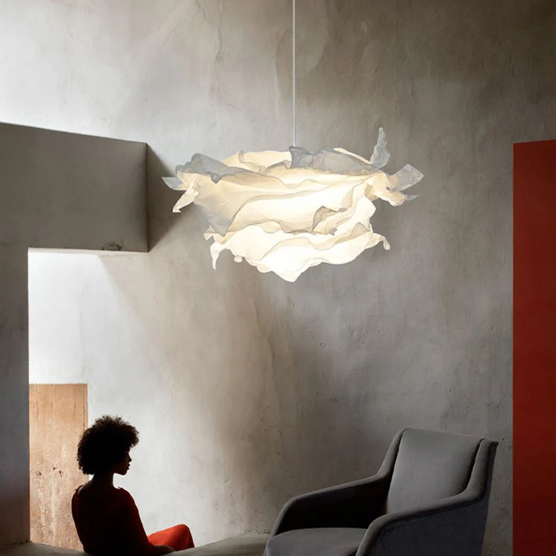 Paper Chandelier – Modern Minimalist Dimmable LED for Living Room, Bedroom, Dining Room | Thalia Petal by Evenlyr