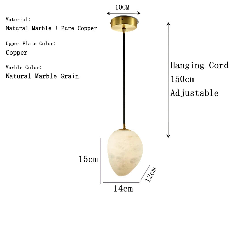 Quilla Halo Dimmable Alabaster Pendant Light – product view 14
