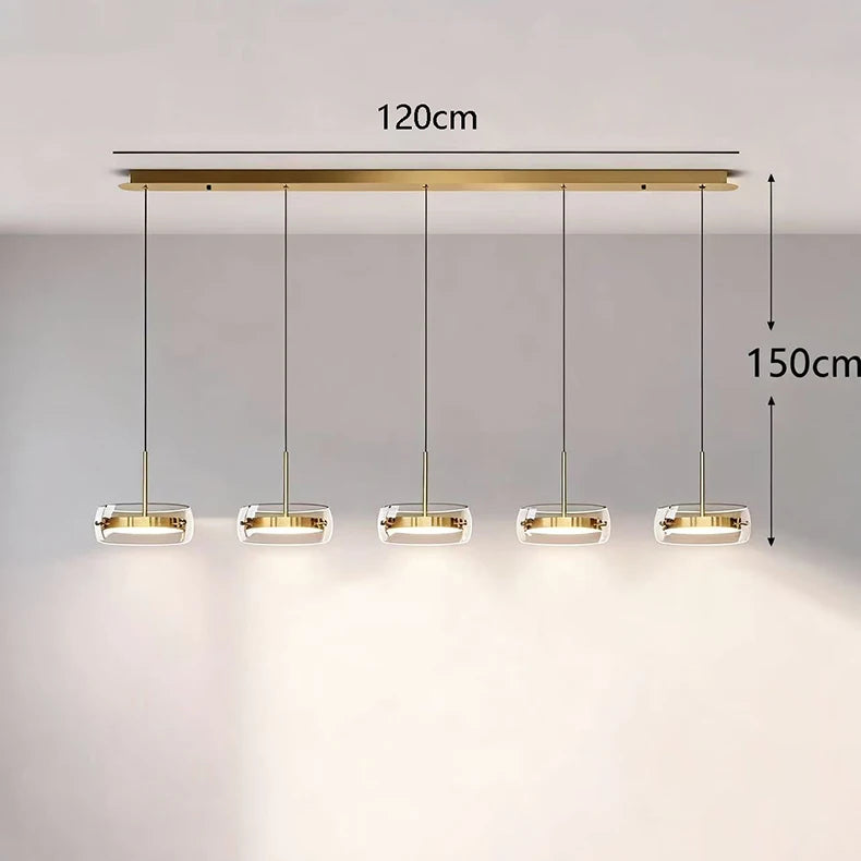 Vita Crescent Glass Chandelier – Remote Control – product detail 11