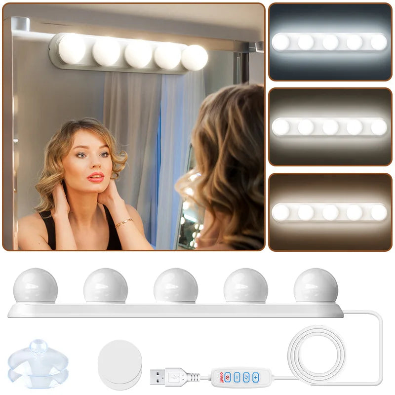 Quintara USB Vanity Mirror Light Bulbs – Adjustable Color Temperature