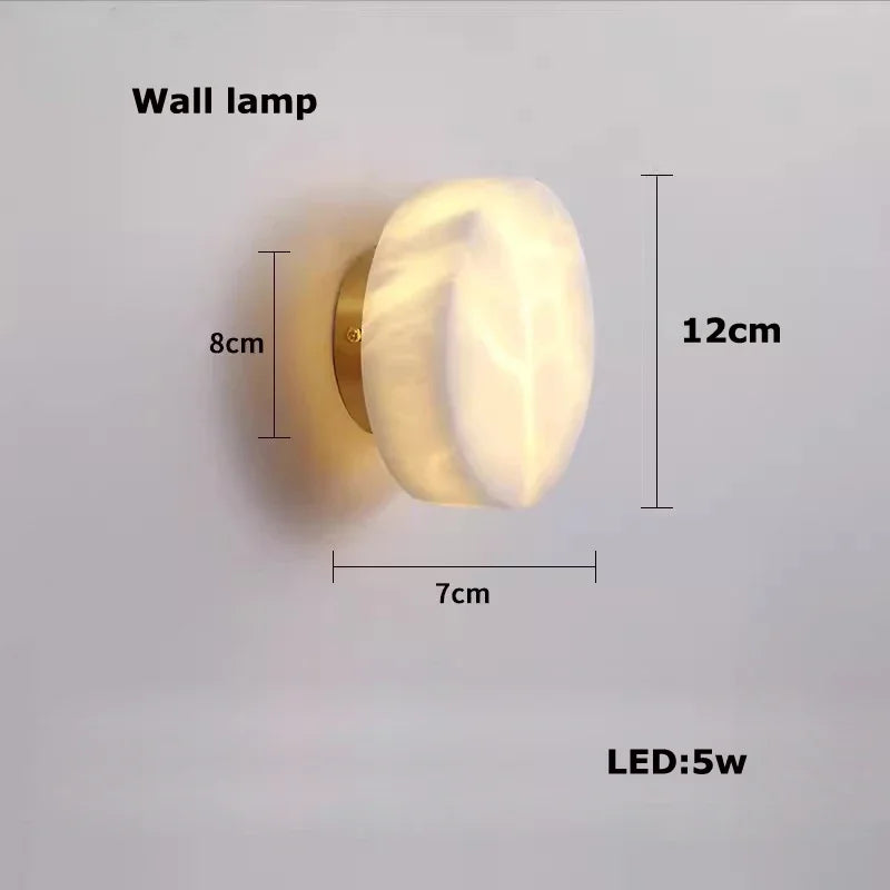 Delia Veil Sculptural Marble Pendant Light