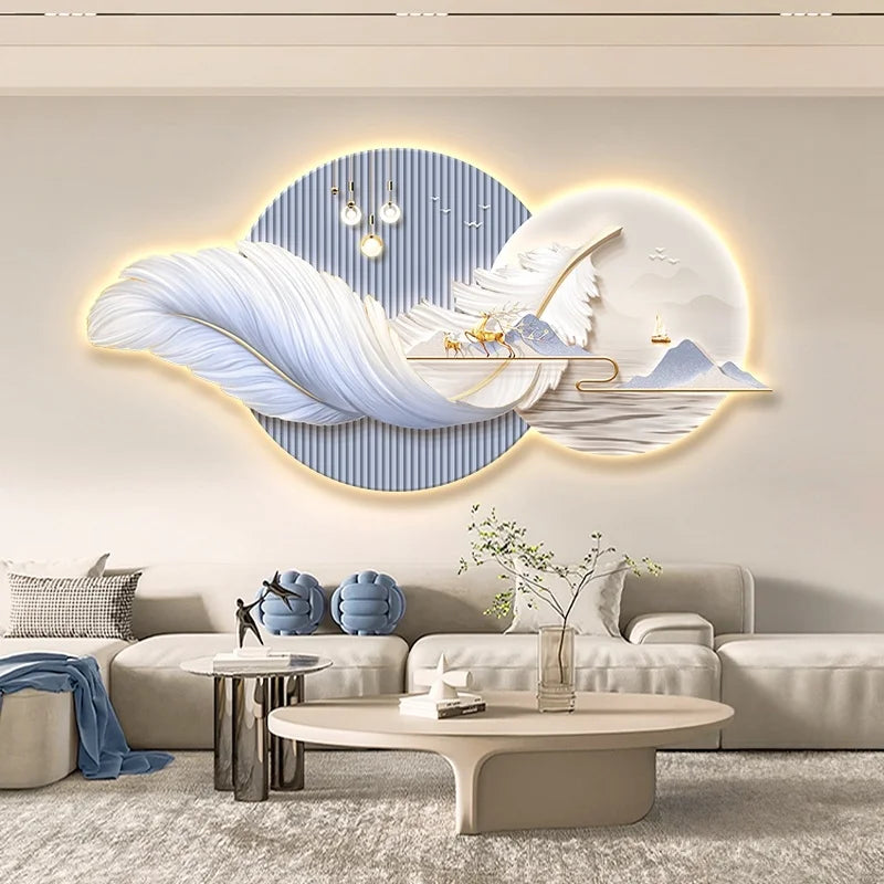 Crystal Picture Light – Modern Minimalist for Gallery Wall, Hallway, Living Room | Aviana Beam by Evenlyr