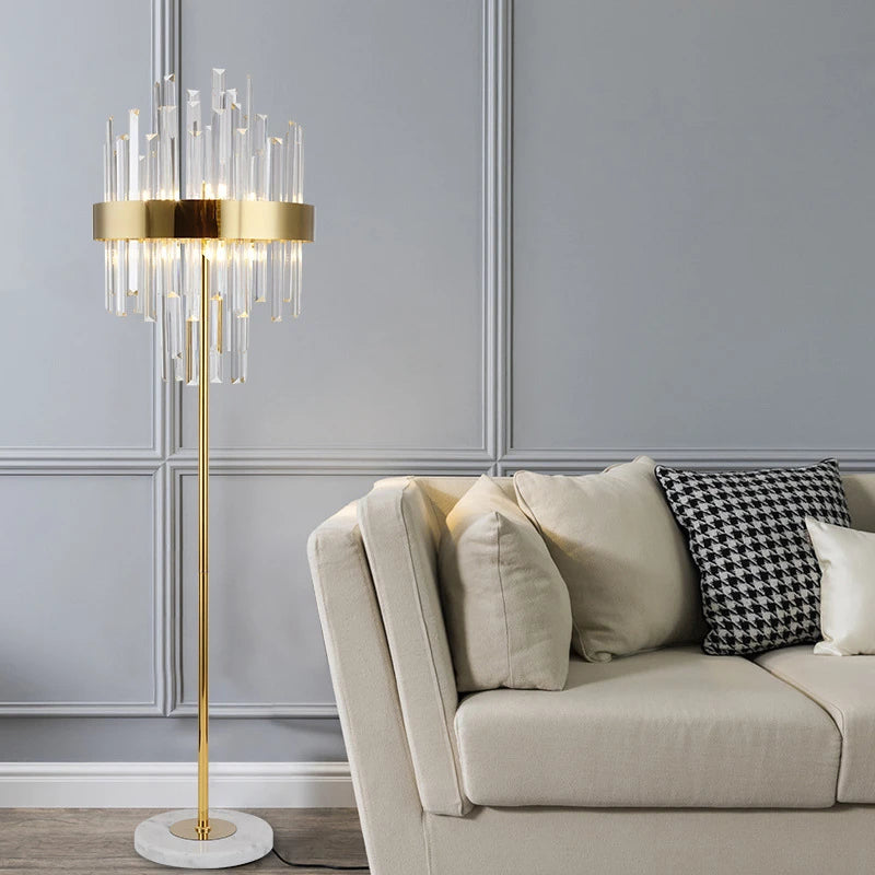 Lune Crown Glass Floor Lamp