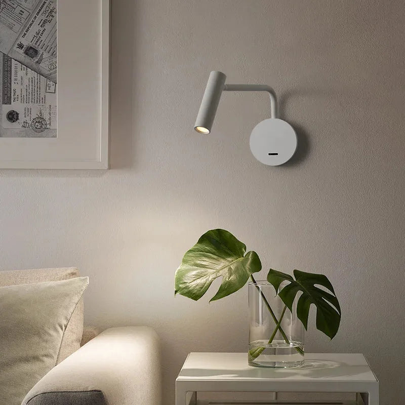 Metal Adjustable Swing-Arm Wall Sconce – Modern Adjustable LED for Bedroom & Bedside, Hotel & Hospitality | Aveline Orbit by Evenlyr