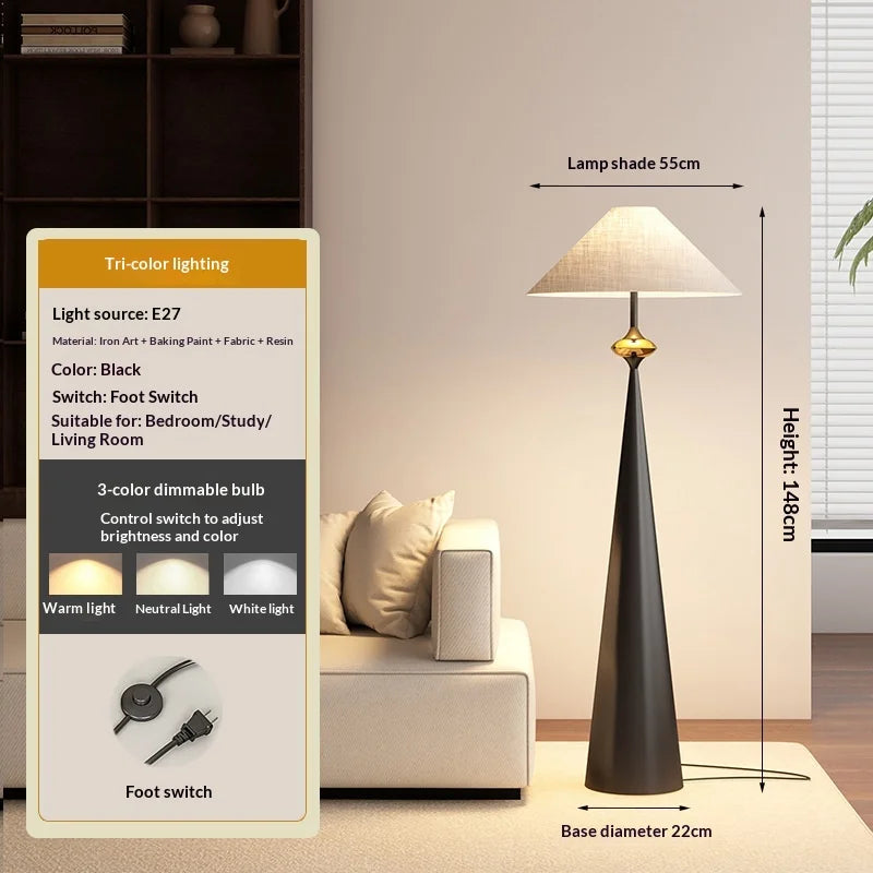 Cielo Flare Fabric Floor Lamp – Dimmable – product detail 12