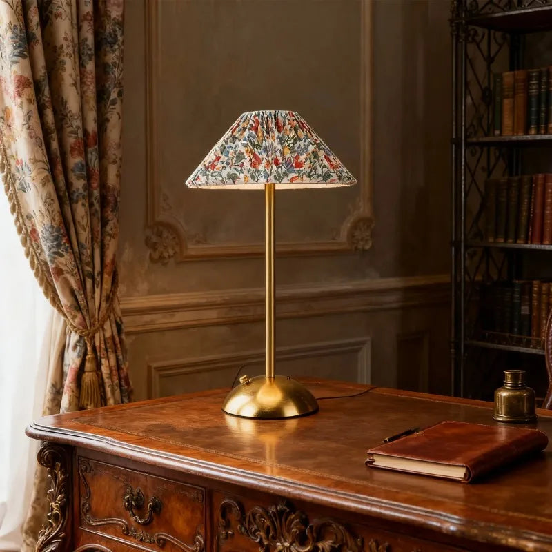 Fabric Table Lamp – Modern Minimalist Cordless Rechargeable for Bedside, Desk & Office, Restaurant Table | Giselle Column by Evenlyr